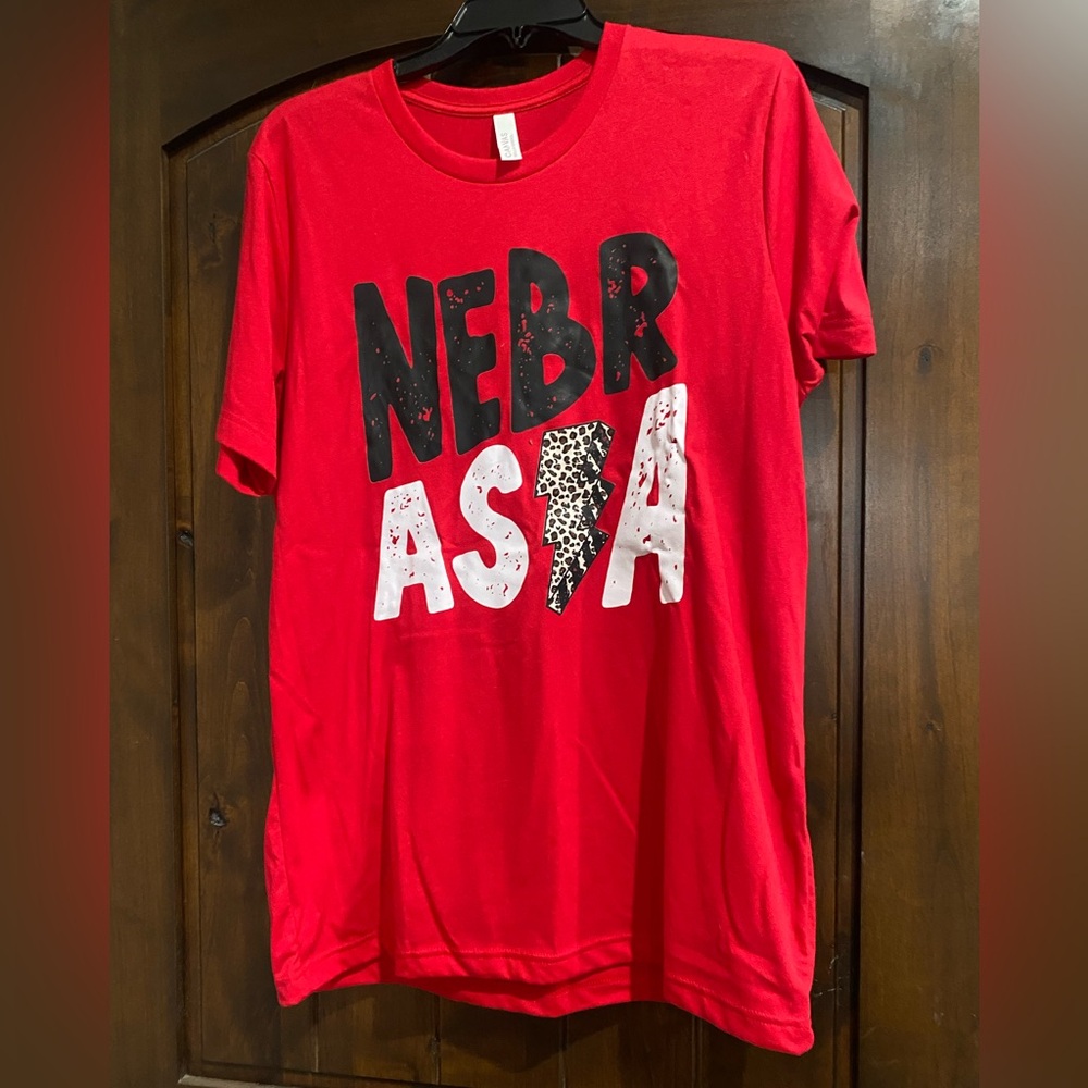 Bella Canvas Vibrant Red Nebraska Tee
